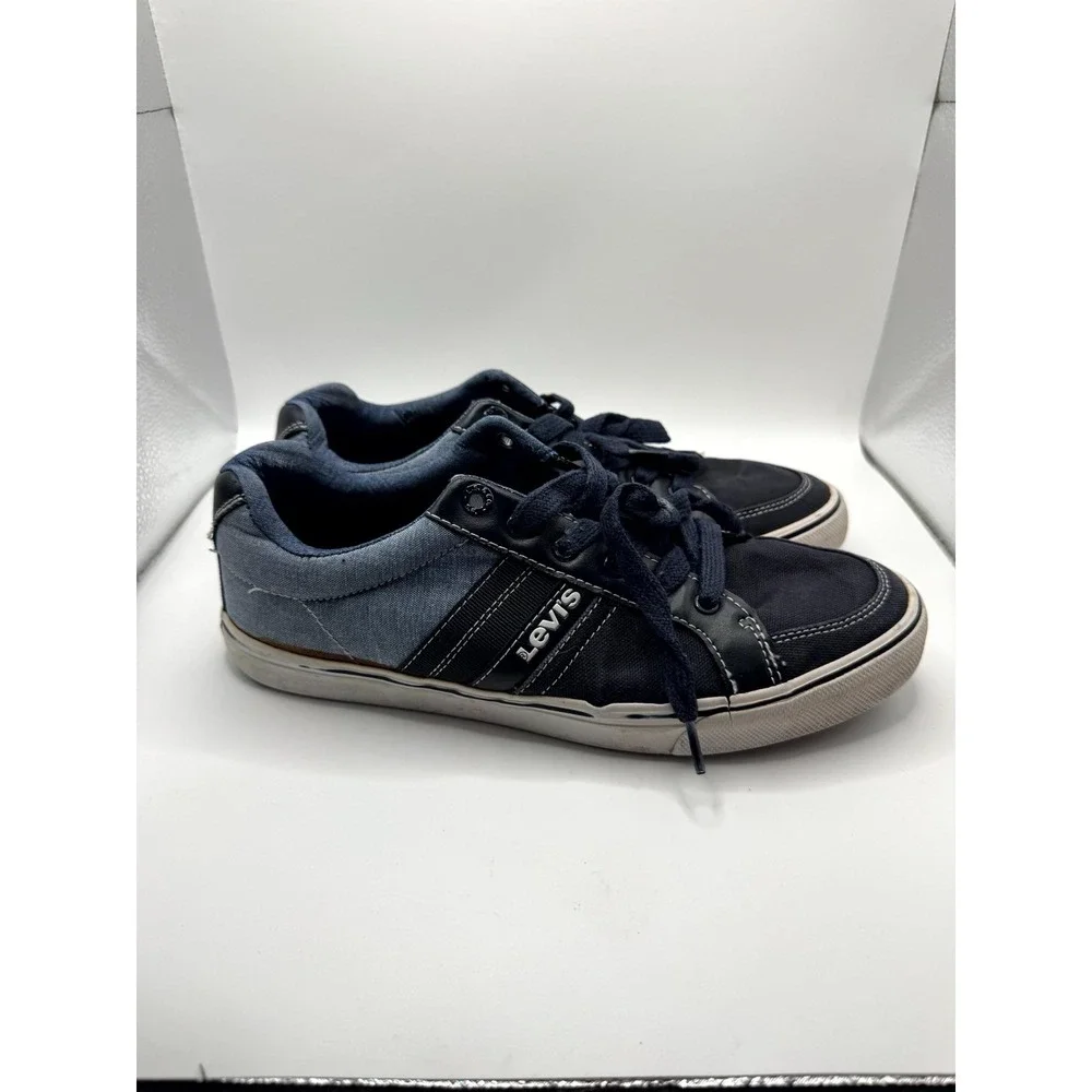 Levi's‎ Chambray 517435U80 Mens 8 Sneaker Navy Blue Low Top Lace Up Casual Shoes